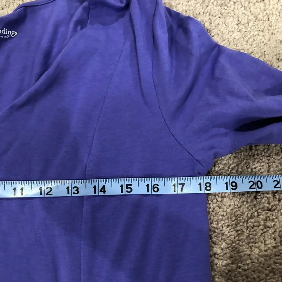 Soft Surroundings Birdsong Seamed Dress in Purple Iris Long Sleeve Size Medium - Picture 10 of 12